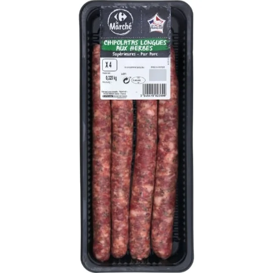 Chipolatas longues aux herbes