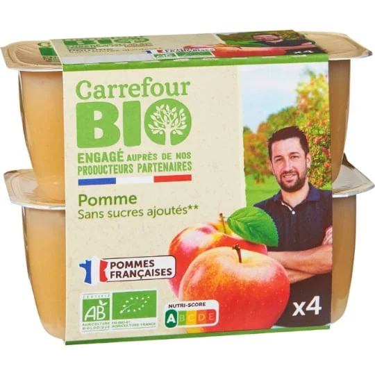 Compote pommes s/sucres ajoutés