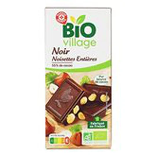 Chocolat noir Bio - Noisettes entières