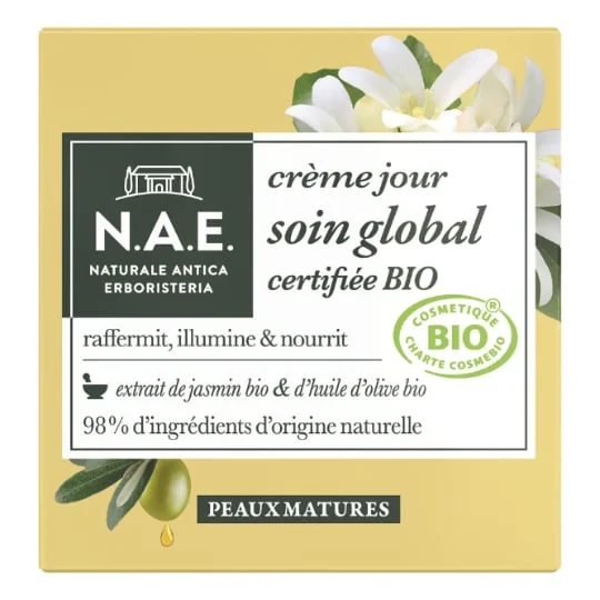 Crème visage jour jasmin et l'huile d'olive Bio