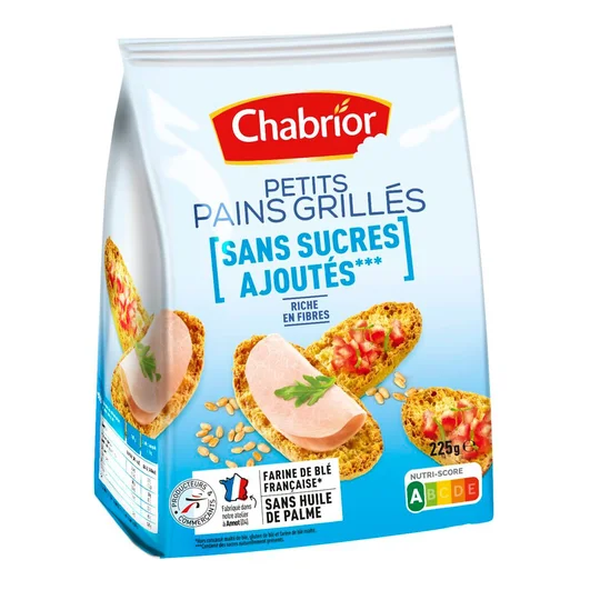 Petits pains grillés sans sucres ajoutés
