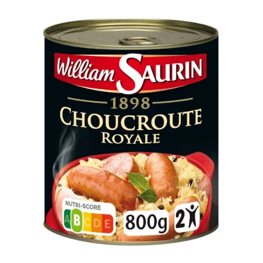Plat cuisiné choucroute royale au riesling