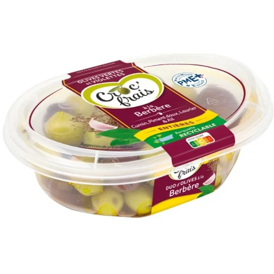 Olives vertes et violettes à la Berbère