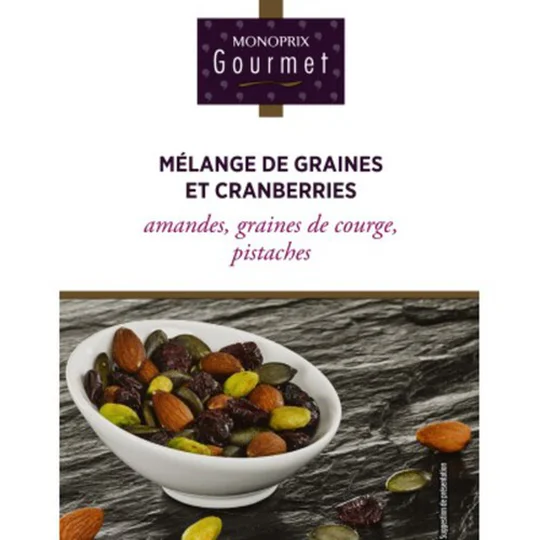 Mélange de graines et cranberries