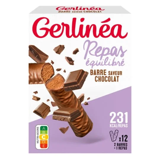 Repas minceur barres chocolat