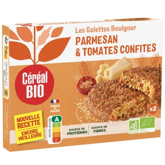 Galettes boulghour, tomates & parmesan bio
