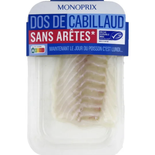 Dos de cabillaud sans arête MSC