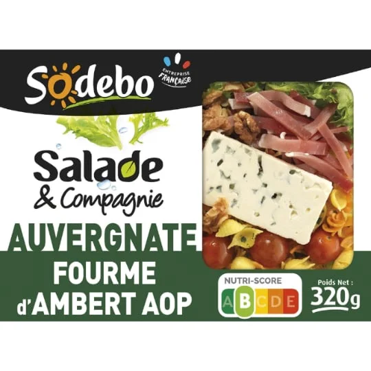 Salade auvergnate pâtes speck bleu noix