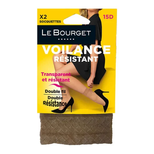 Socquette Voilance Résistant Naturel 15D