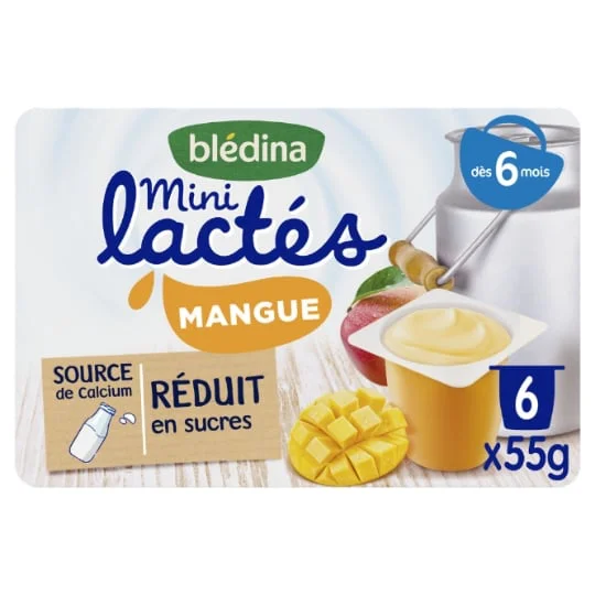 Dessert lacté bébé dès 6 mois mangue Mini Lactés
