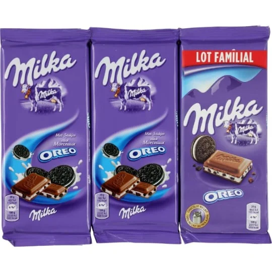 Tablette de chocolat au lait Oreo