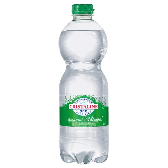 Eau de source gazeuse bouteille