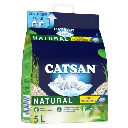 Litière pour chat végétale agglomérant
