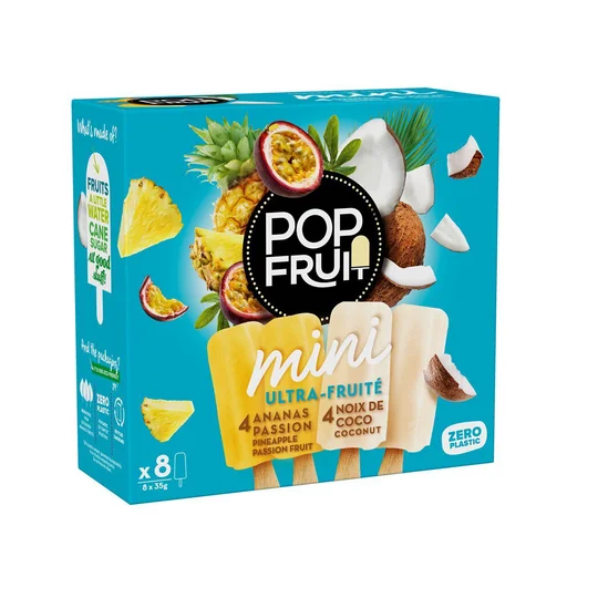 Batonnet sorbet ananas passion noix de coco