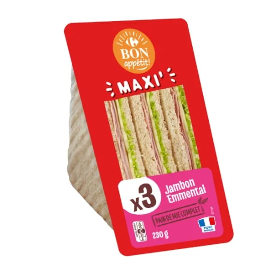 Sandwich maxi jambon emmental
