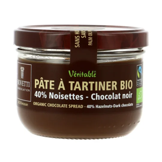 Pâte à Tartiner aux Noisettes et Chocolat noir Bio