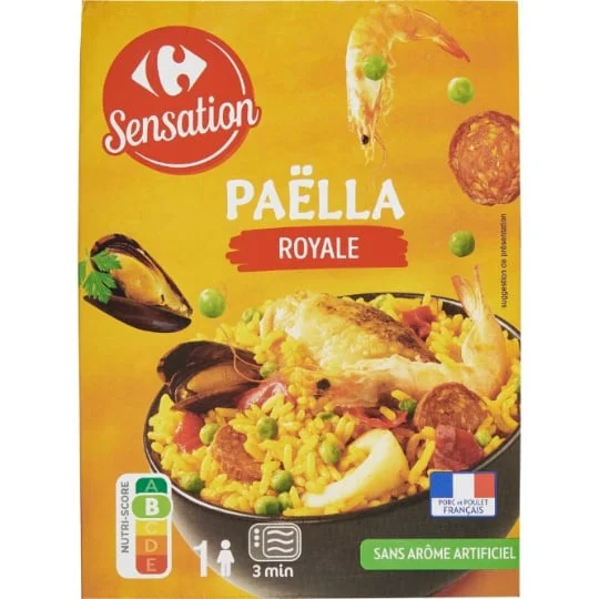 Plat cuisiné paëlla royale