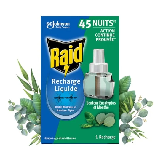 Recharge Répulsif Moustiques Senteur Eucalyptus et Menthe