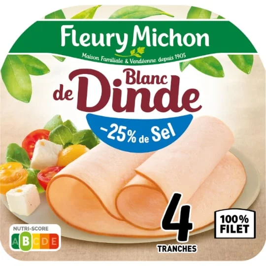 Blanc de dinde réduit en sel