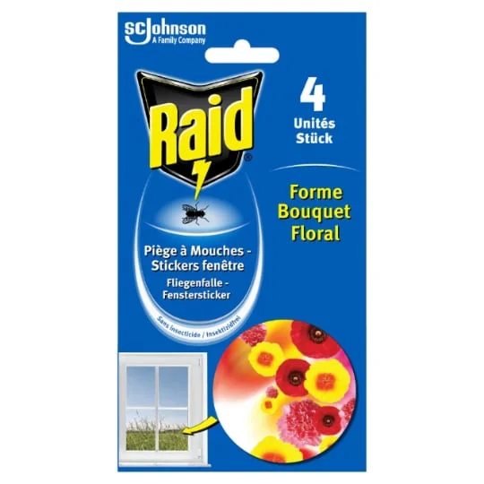 Anti-Mouches Sticker Fenêtre Forme Bouquet Floral Sans Insecticide