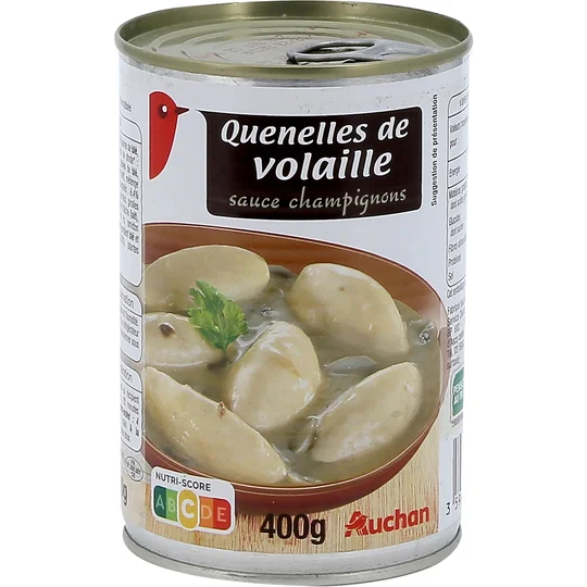 Quenelles de volaille sauce champignons