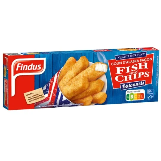 Poisson pané bâtonnets colin alaska façon fish & chips msc