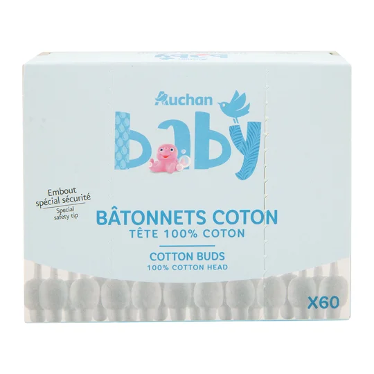 Bâtonnets coton-tiges bébé en papier