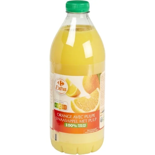 Jus d'orange 100% pur jus avec pulpe