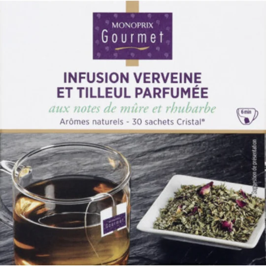 Infusion verveine et tilleul parfumée aux notes de mûre et rhubarbe