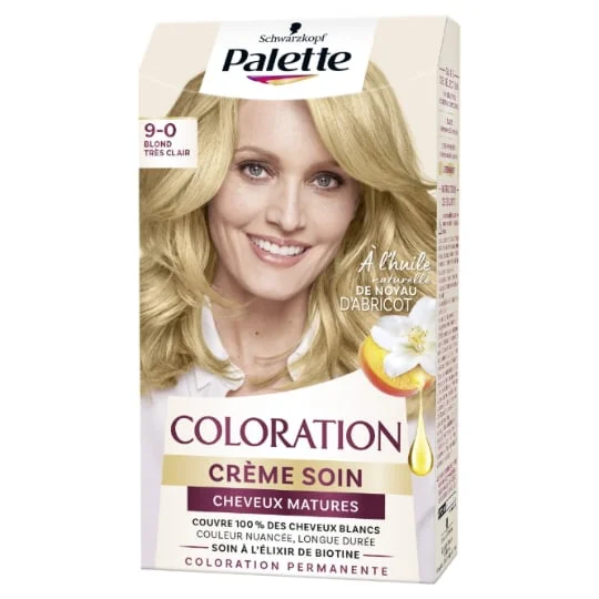 Coloration Permanente 9-0 Blond Très Clair Naturel Cheveux Matures
