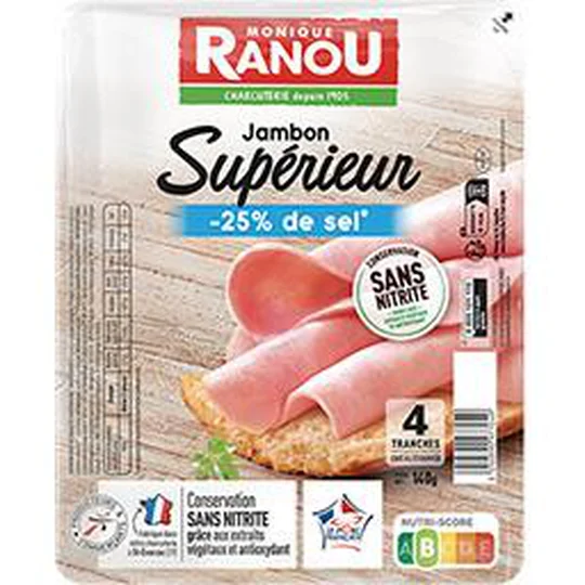 Jambon supérieur sel réduit