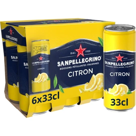Eau gazeuse aromatisée citron