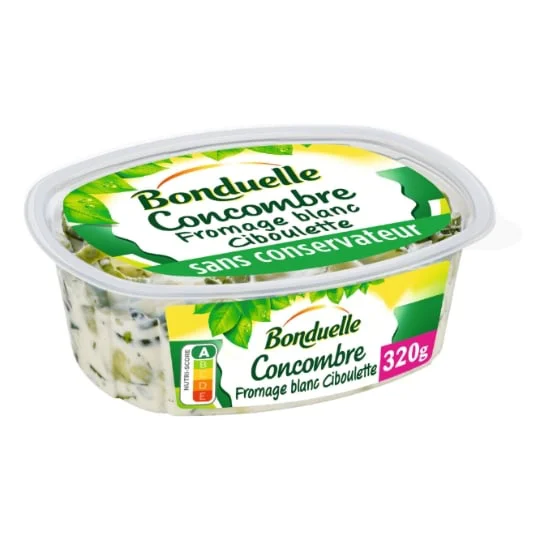 Concombres fromage blanc ciboulette