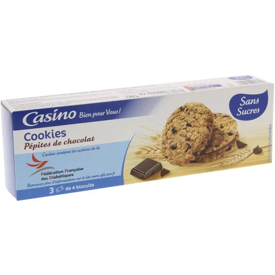 Bien pour vous - Cookies - Pépites de chocolat - Sans sucre - Gouter enfant