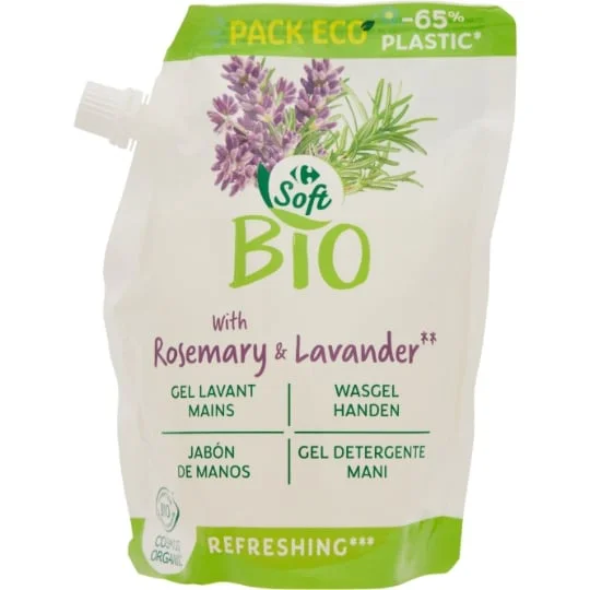 Gel lavant mains recharge romarin lavande