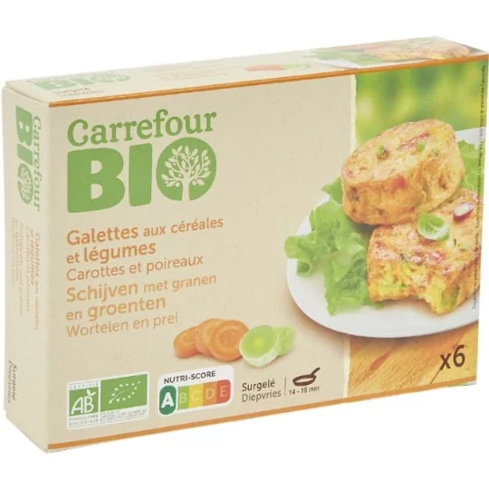 Galettes bio céréales et légumes