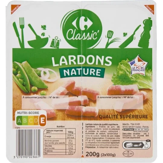 Lardons nature