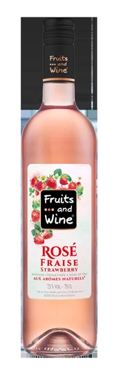 Boisson à base de vin rosé Fraise Fruits & Wine