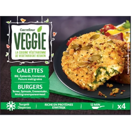 Galettes blé, épinards, emmental