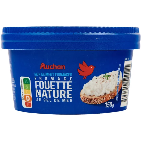 Fromage fouetté nature au sel de mer