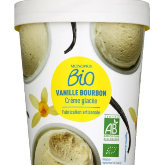 Crème glacée vanille bourbon bio