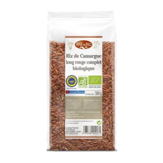 Riz long complet rouge de camargue Bio