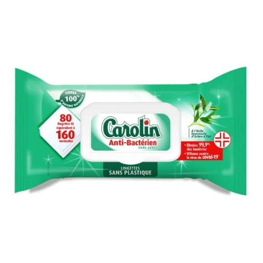 Lingette Nettoyantes Anti-Bactérien Sans Javel