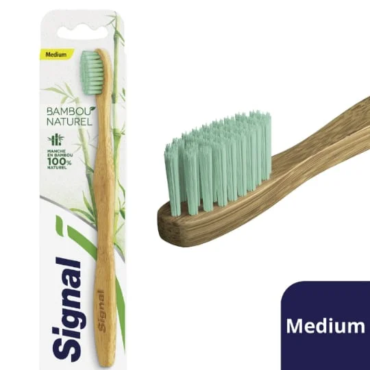 Brosse à dents bambou naturel medium