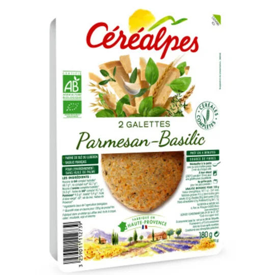 Galettes Parmesan & Basilic Bio