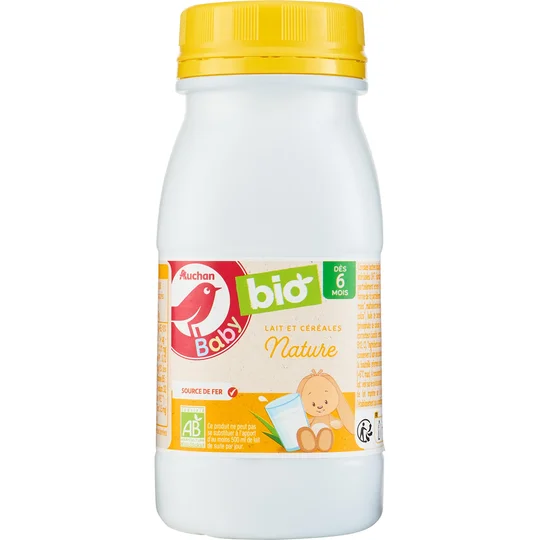 Lait et céréales nature dès 6 mois bio