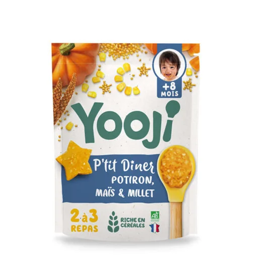 P'tit Diner Potiron, Maïs et Millet Bio dès 8 mois