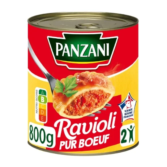 Plat cuisiné ravioli pur boeuf