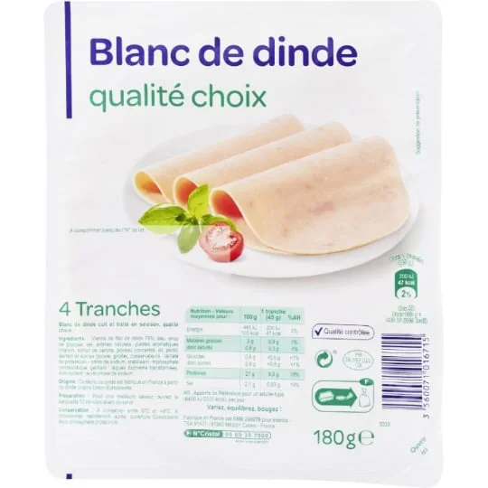 Blanc de dinde qualité choix
