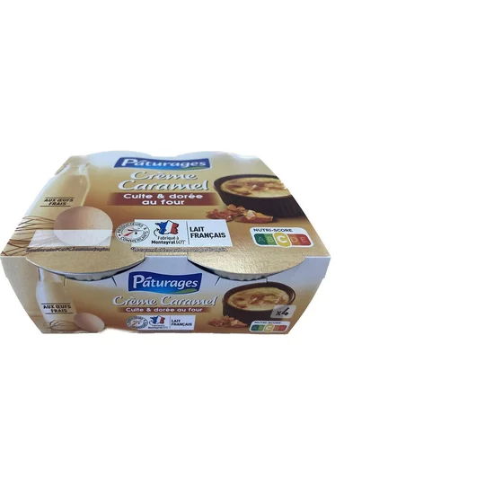 Crème caramel cuite & dorée au four